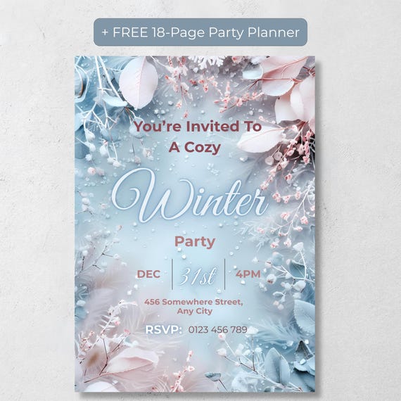 Frosted Winter Party Invitation