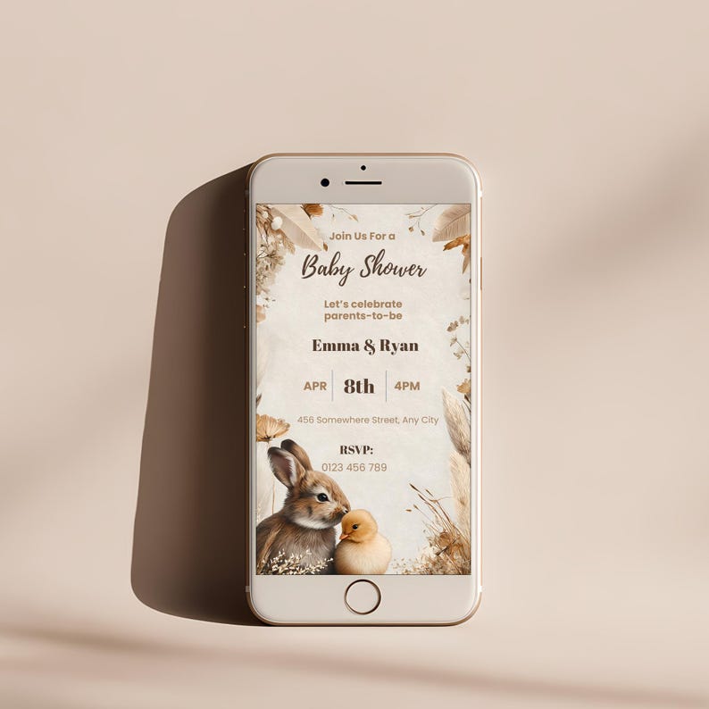 Bunny Baby Shower Invitation