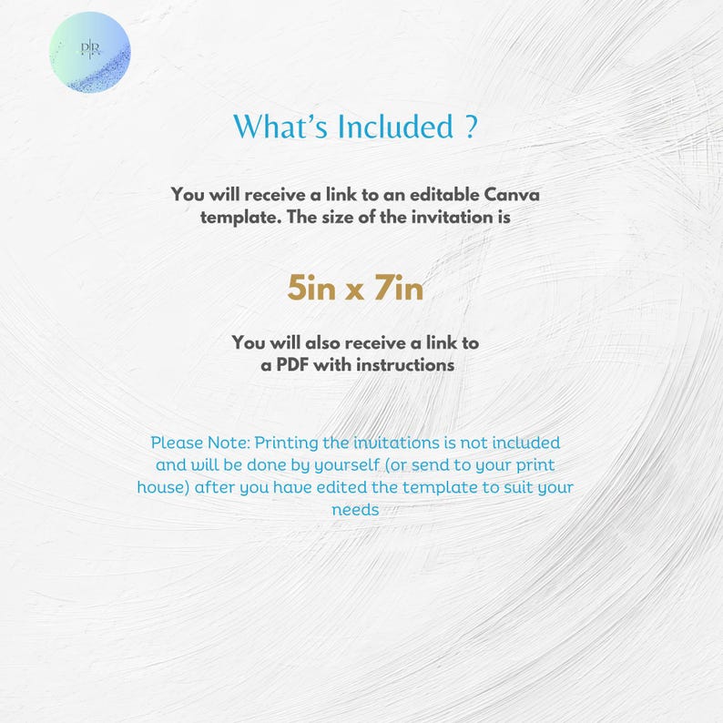 uppy yoga birthday invitation template “what’s included” section showing editable Canva file details