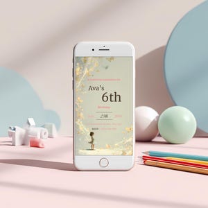 Whimsical butterfly birthday invitation with dreamy fairytale butterflies and pastel storybook design editable Canva template