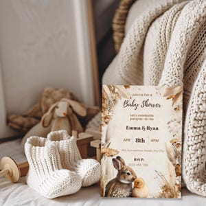 Bunny Baby Shower Invitation