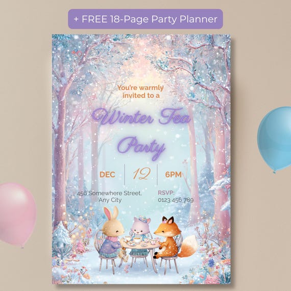Winter Tea Party Invitation