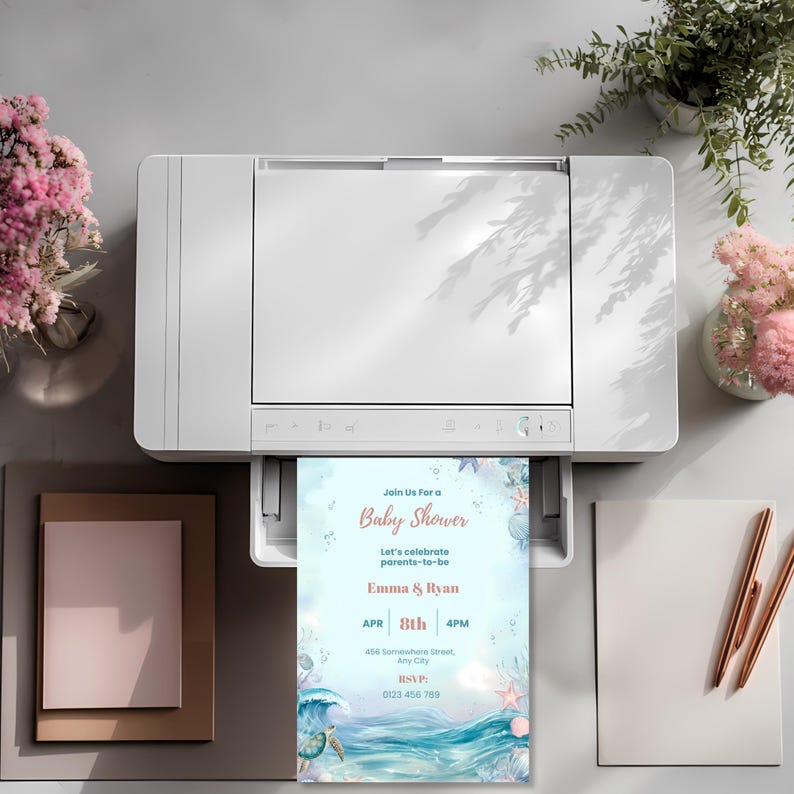 ocean baby shower invite