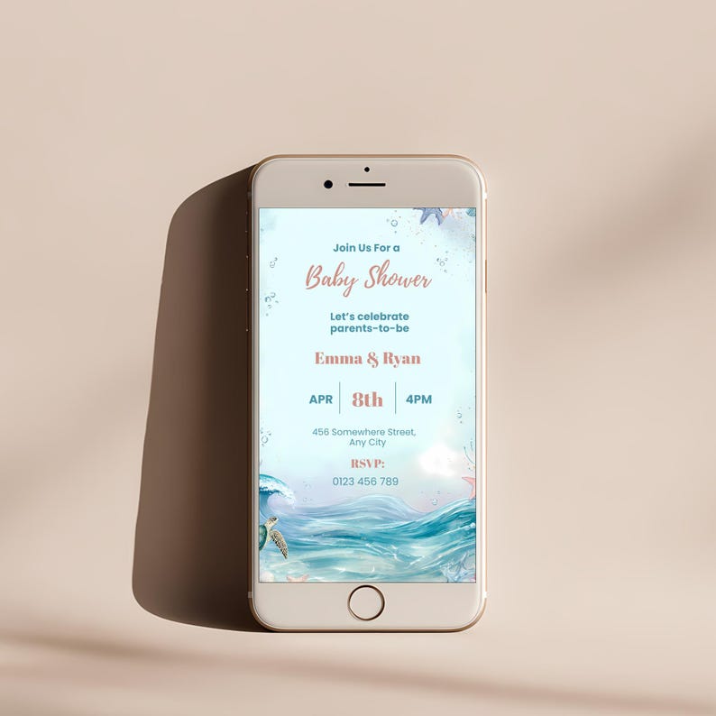 ocean baby shower invite