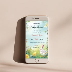 Bunny Baby Shower Invitation