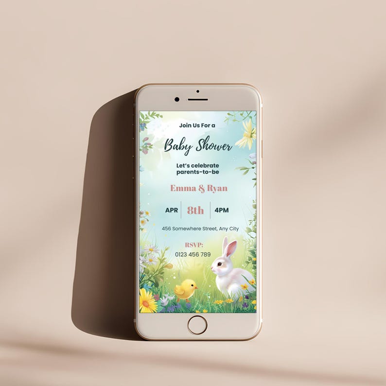 Bunny Baby Shower Invitation