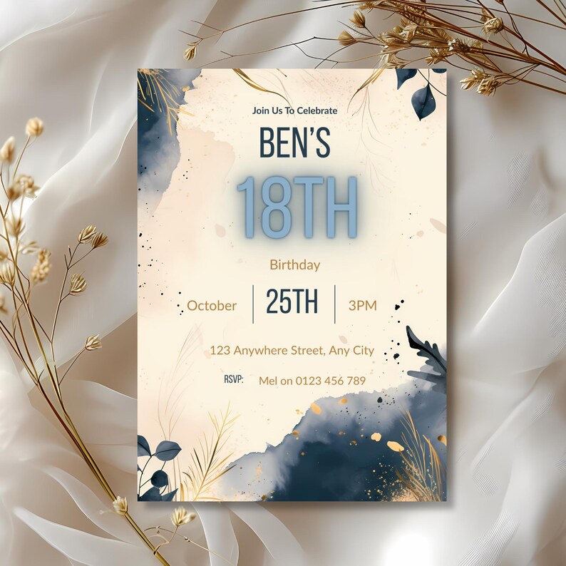 18th Birthday Invitation