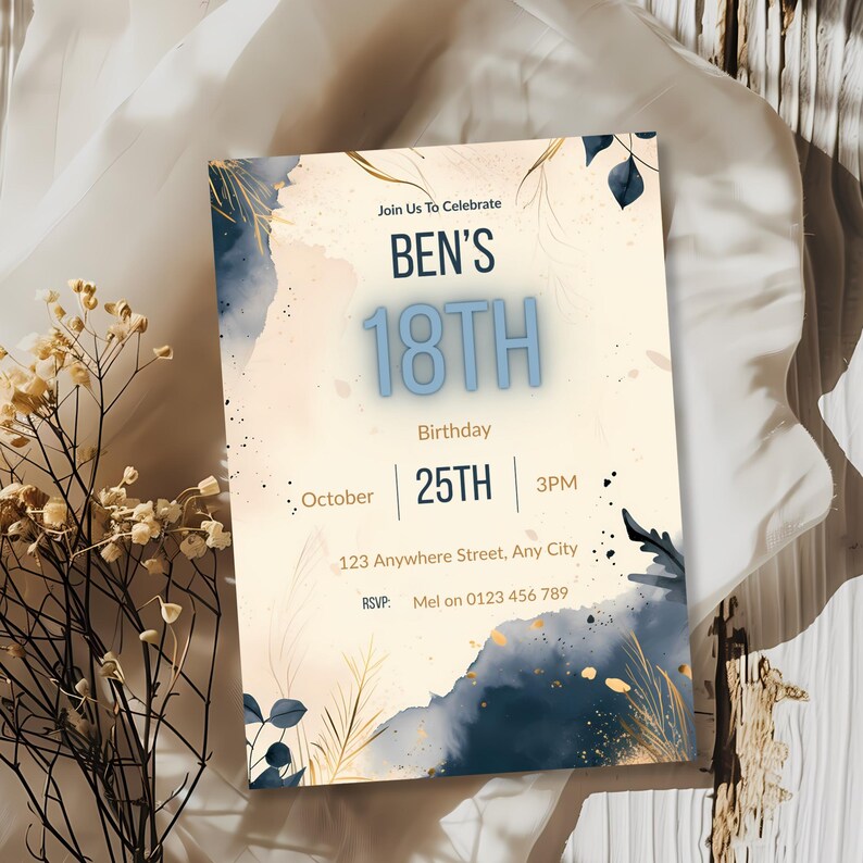 18th Birthday Invitation