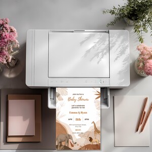 jungle baby shower invitation