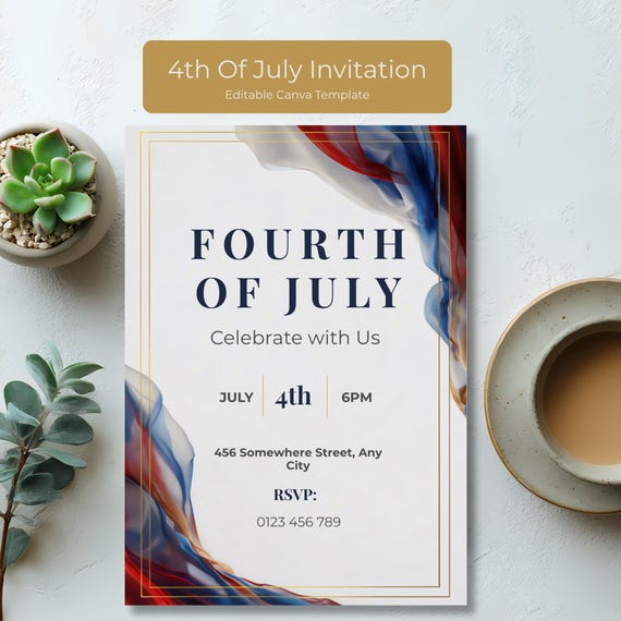 Minimalist 4th of July Invitation