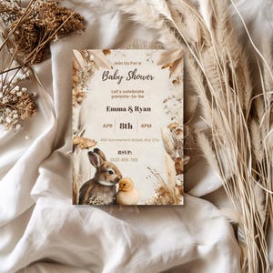 Bunny Baby Shower Invitation
