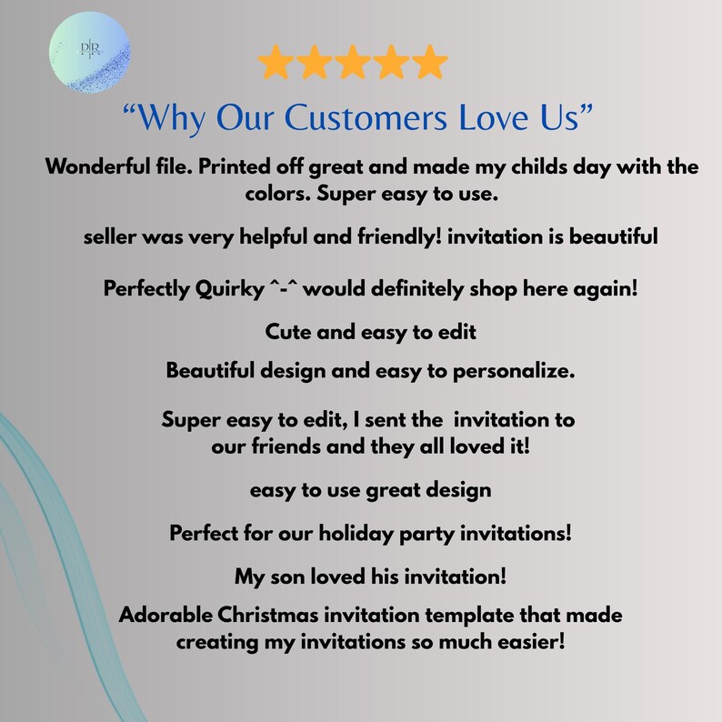Customer reviews mockup for editable Fourth of July invitation template with modern patriotic minimalist design