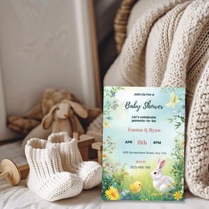 Bunny Baby Shower Invitation