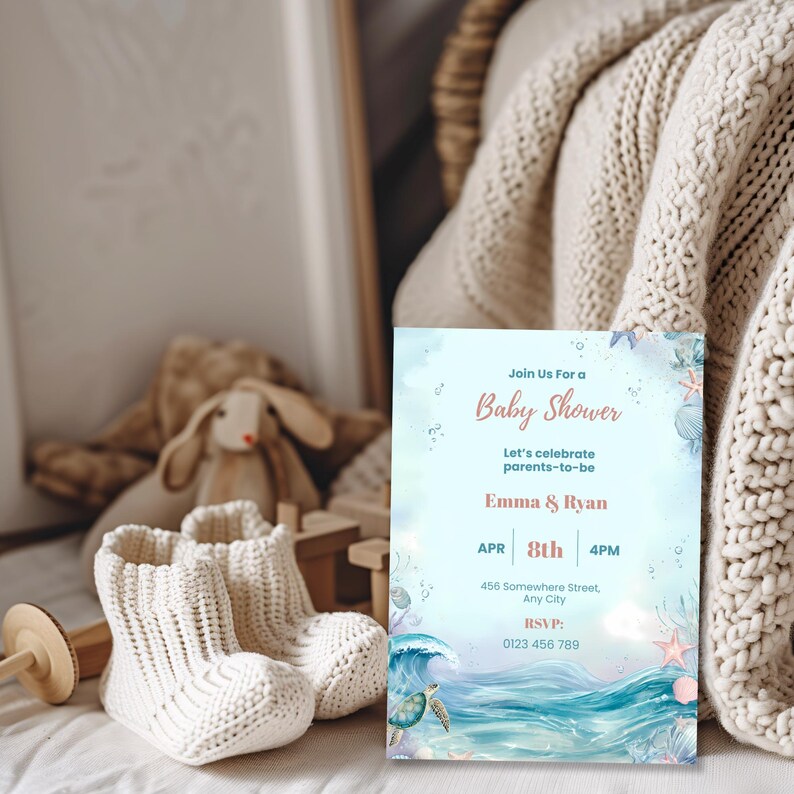 ocean baby shower invite