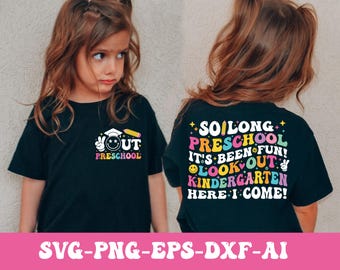 Het is al zo lang leuk kleuterschool, hier kom ik Svg Png, Last Day Of School Svg, Pre-K Graduation Cut File Sublimation, Pre-K Graduation Cut-bestand png