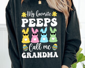 My Favorite Peeps Call Me Grandma Svg Png, Grandma Easter Shirt Png, Nana Easter Gifts, Easter Bunny Svg, Files For Cricut, Svg, PNG