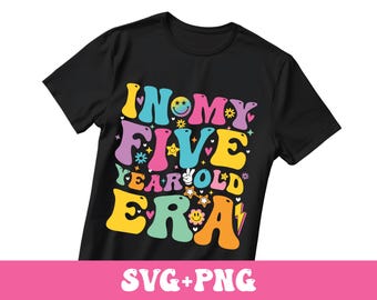 SVG PNG de "En mi época de cinco años": Diseño de cumpleaños genial (descarga digital)