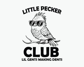 Lil Pecker Club SVG PNG, Pájaro divertido Svg, Pájaro carpintero PNG, Diseño de Lil Pecker Club, Amante de los pájaros Svg, Diseño de sublimación, Descarga instantánea