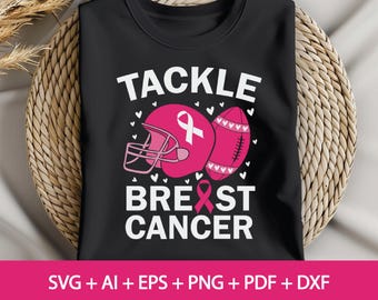 S'attaquer au cancer du sein SVG PNG, Svg de sensibilisation au cancer du sein, Football Cancer Svg, lutte contre le cancer png, sport contre le cancer du sein Png, joueur de football