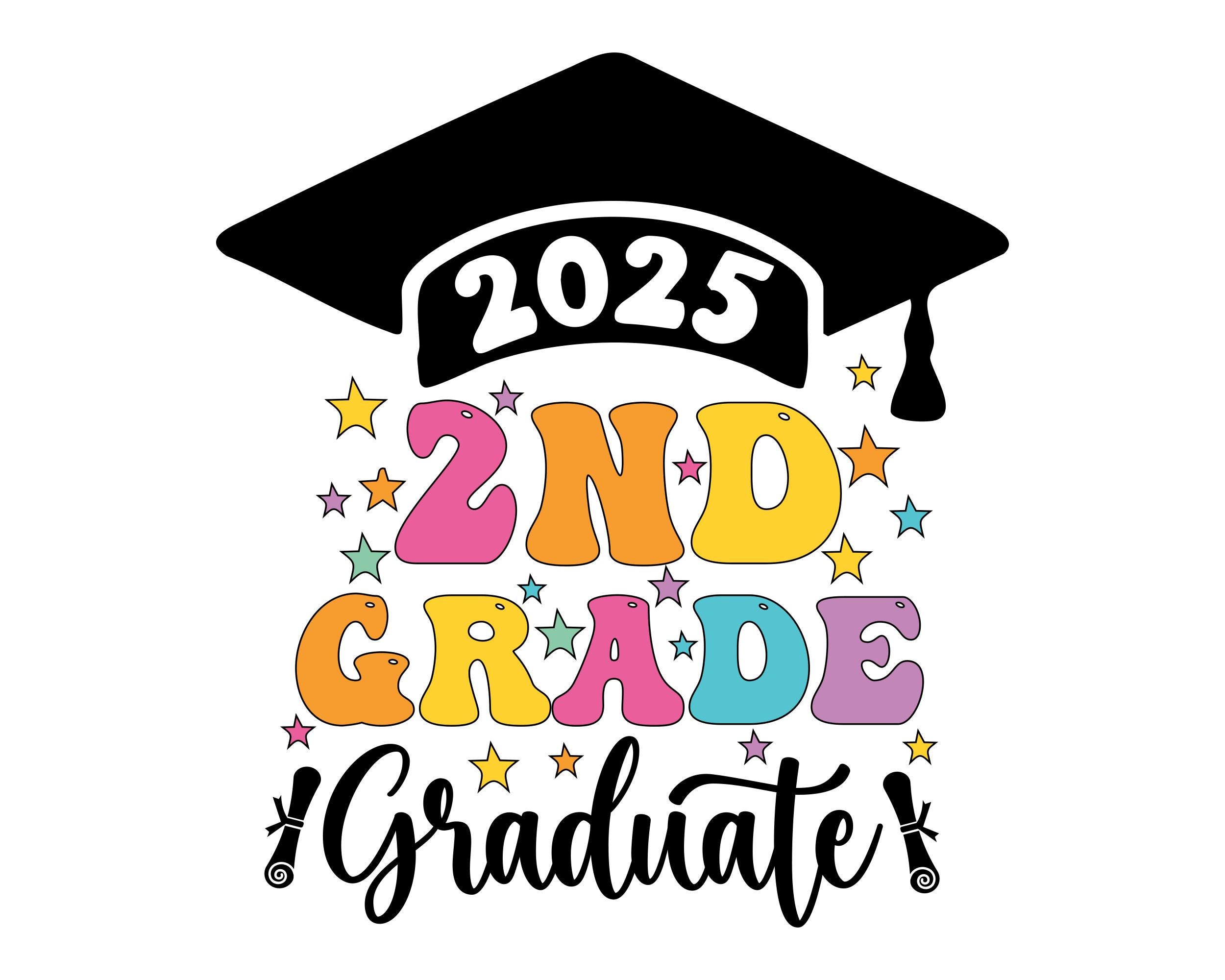 2025 2nd Grade Graduate Svg Png, Second Grade Grad Svg Png, Pre-k Grad ...
