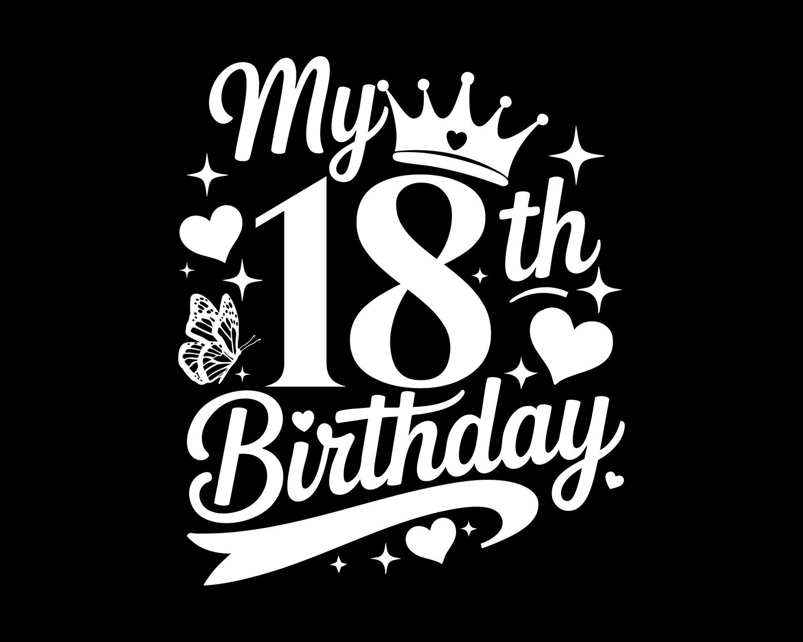 Happy 18th Birthday Black Rosette Badge Pin - It's My 18th Birthday Button For Boys & Girls Party