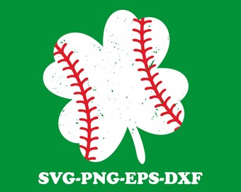 Baseball St Patricks Day Svg Png, Lucky Baseball Clover Svg, Sport st Patricks Day Png.  Baseball Svg, Shamrock Svg, Digital Download