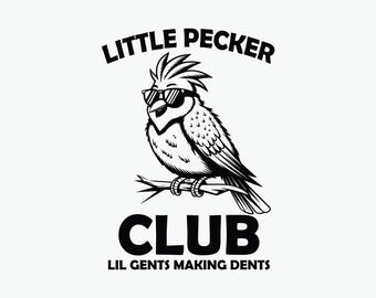 Lil Pecker Club SVG PNG, Pájaro divertido Svg, Pájaro carpintero PNG, Diseño de Lil Pecker Club, Amante de los pájaros Svg, Diseño de sublimación, Descarga instantánea