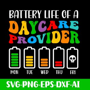 保育士のバッテリー寿命 png svg、保育 png 昇華デザイン、保育 png、保育士への感謝 SVG