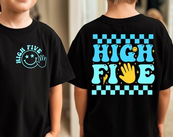 Fifth Birthday SVG: High Five Shirt Design - Cricut, Silhouette (Digital Download)