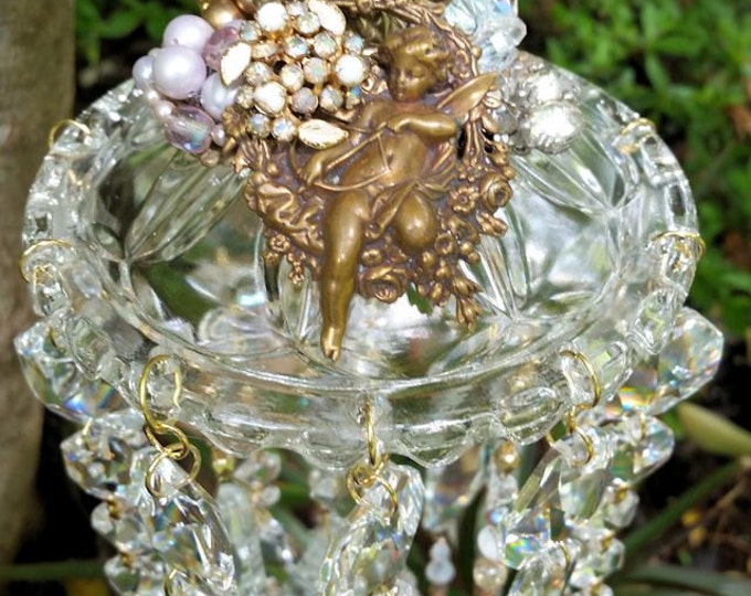 Jeweled Cherub Antique Crystal Wind Chime for TJV - Etsy