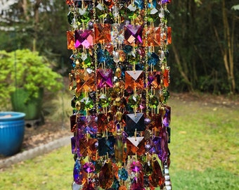 Wind Chime, Crystal Wind Chime, Boho Crystal Wind Chime, Multicolor Crystal Wind Chime, Crystal Sun Catcher