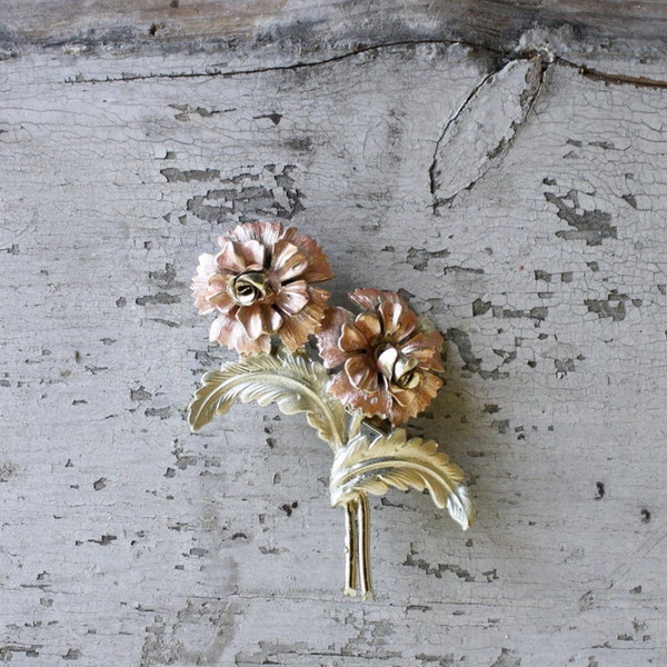 Vintage Preppy Flowers Brooch