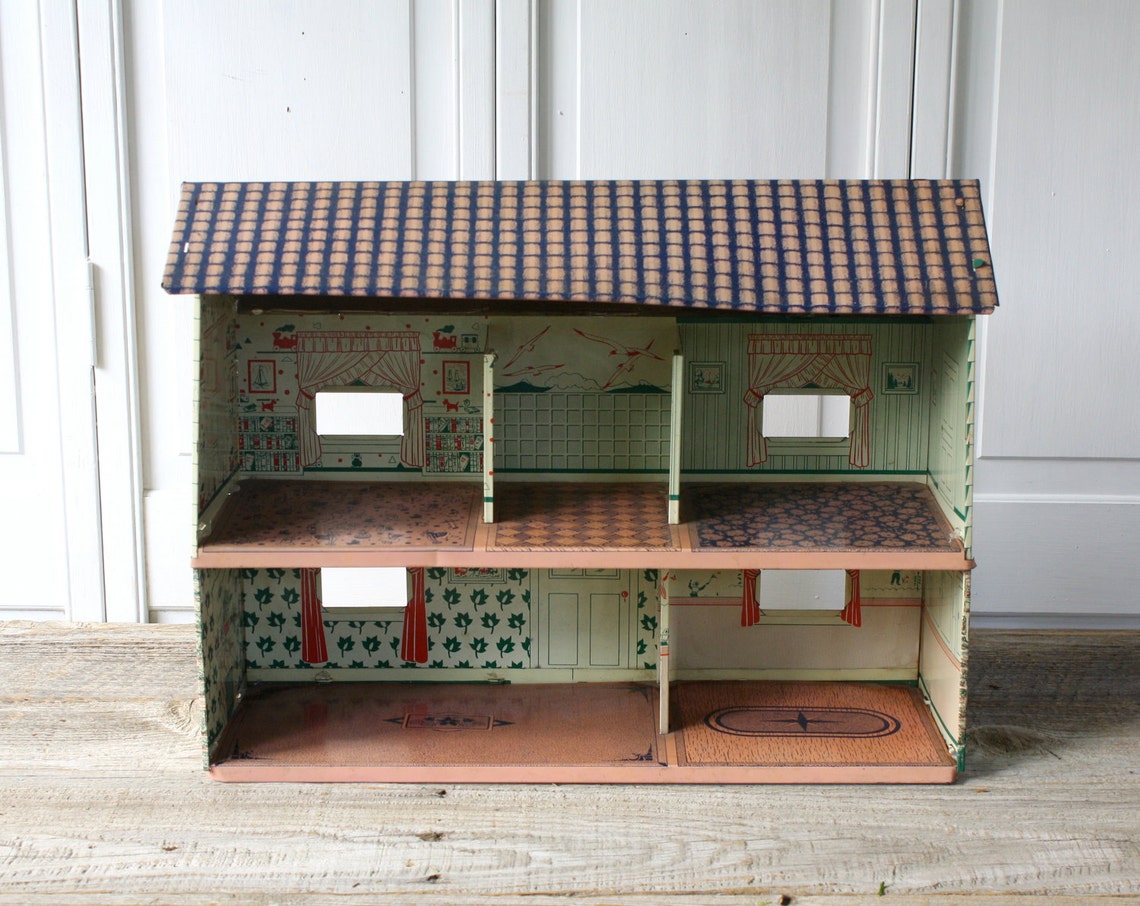 Vintage Metal Doll House Sixties Etsy