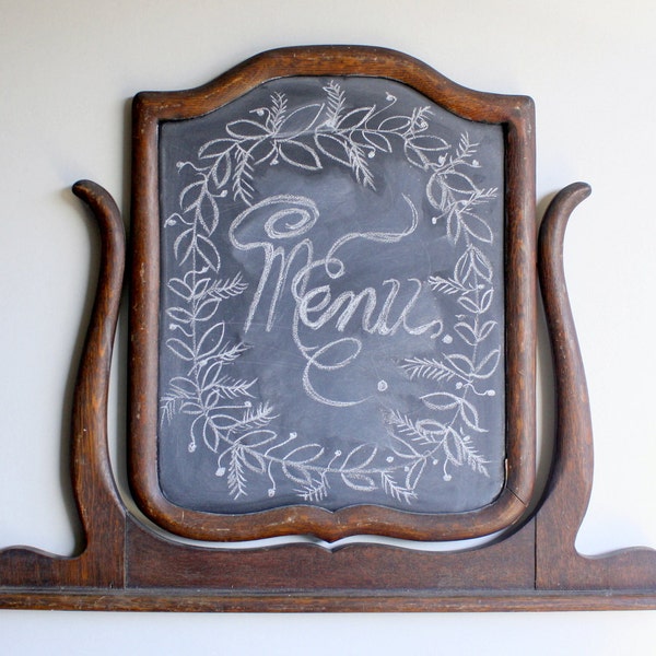 RESERVED FOR CATIE Wall Mount Cafe Chalkboard, Pub Style, Home Decor