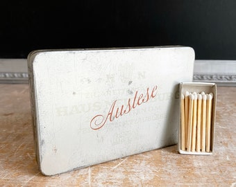 Antique Auslese Cigarette Tin - Vintage Tobacciana Box - Germany