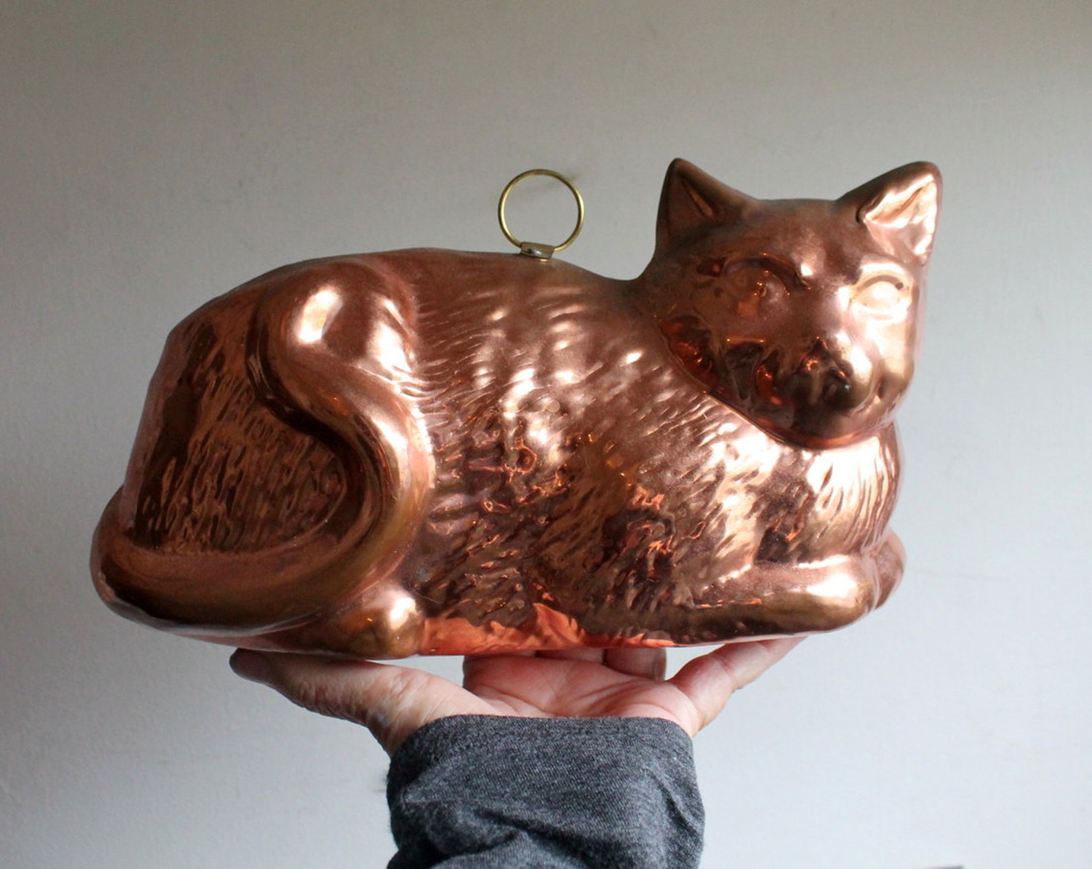 Vintage Copper Cat Mold Kitten Jello Mold Wall Decor Etsy