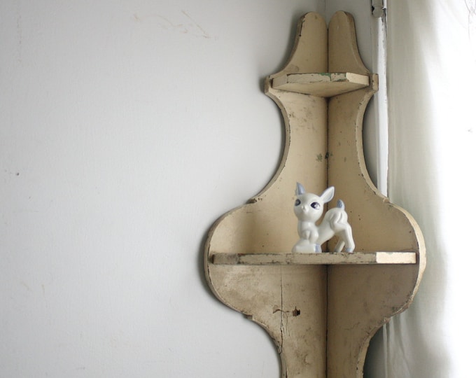 Vintage Handmade Primitive Corner Shelf Etsy