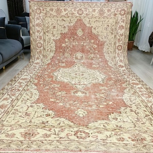 Antique Vintage Turkish Large 7x11 Rug Carpet !!! PRETTY
