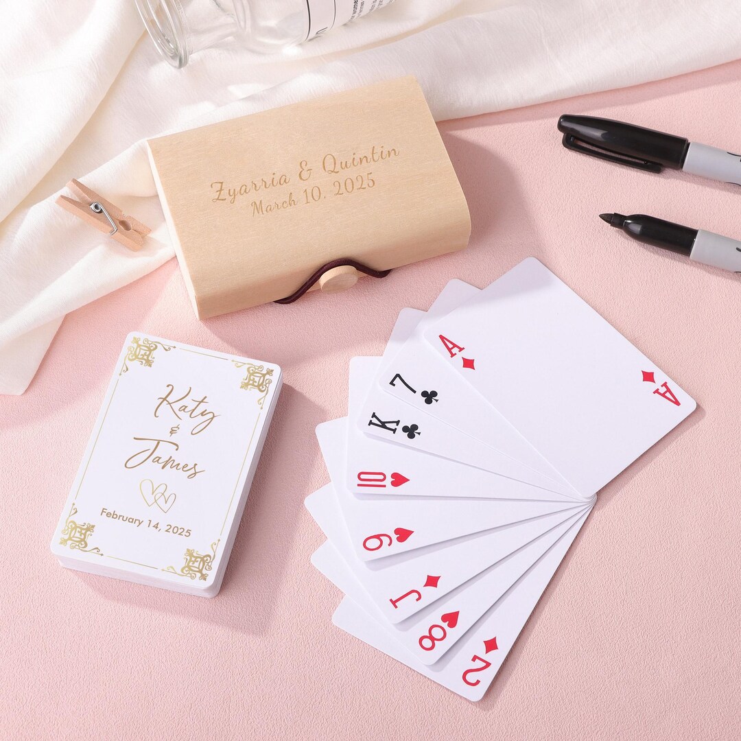 Wedding Guest Book Alternative | Custom Photo Playing Cards | Blank ...