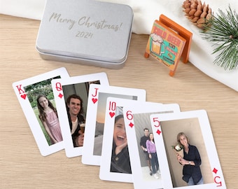 Personalised Photo Deck of Cards, Custom Playing Cards, Personalised Gift for Boyfriend Valentines Day Gift for Him Gift for Her