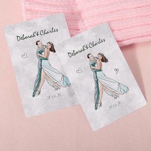 Personalized Hand Drawn Wedding Playing Cards, Wedding Signing Book, Engagement Party Card, Wedding Gift