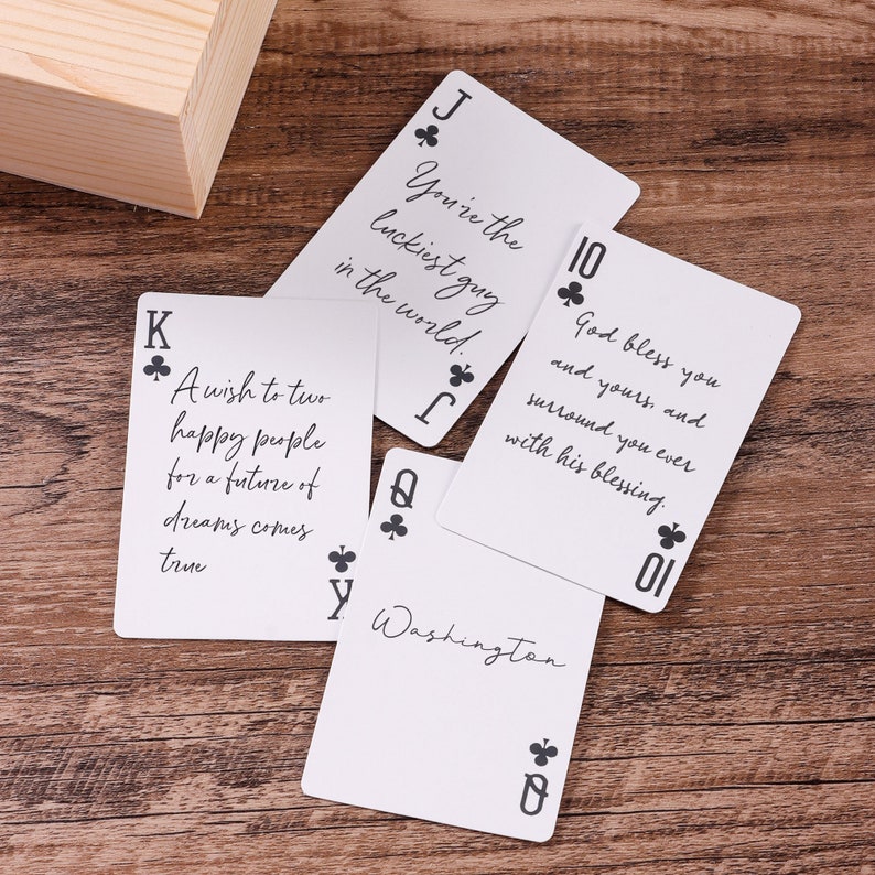 Custom Guest Book Playing Cards, Blank Playing Cards, Wedding Guest Book Alternative, Guest Cards Deck, Wedding Favors image 10