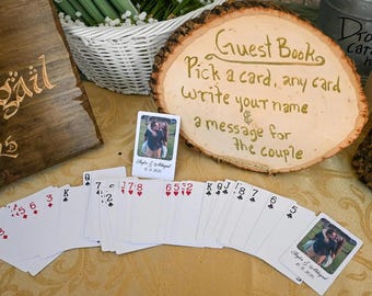 Blank Playing Cards for Writing, Wedding Playing Card Guest Book, Deck of Cards Guest Book, Wedding Guest Book Alternative