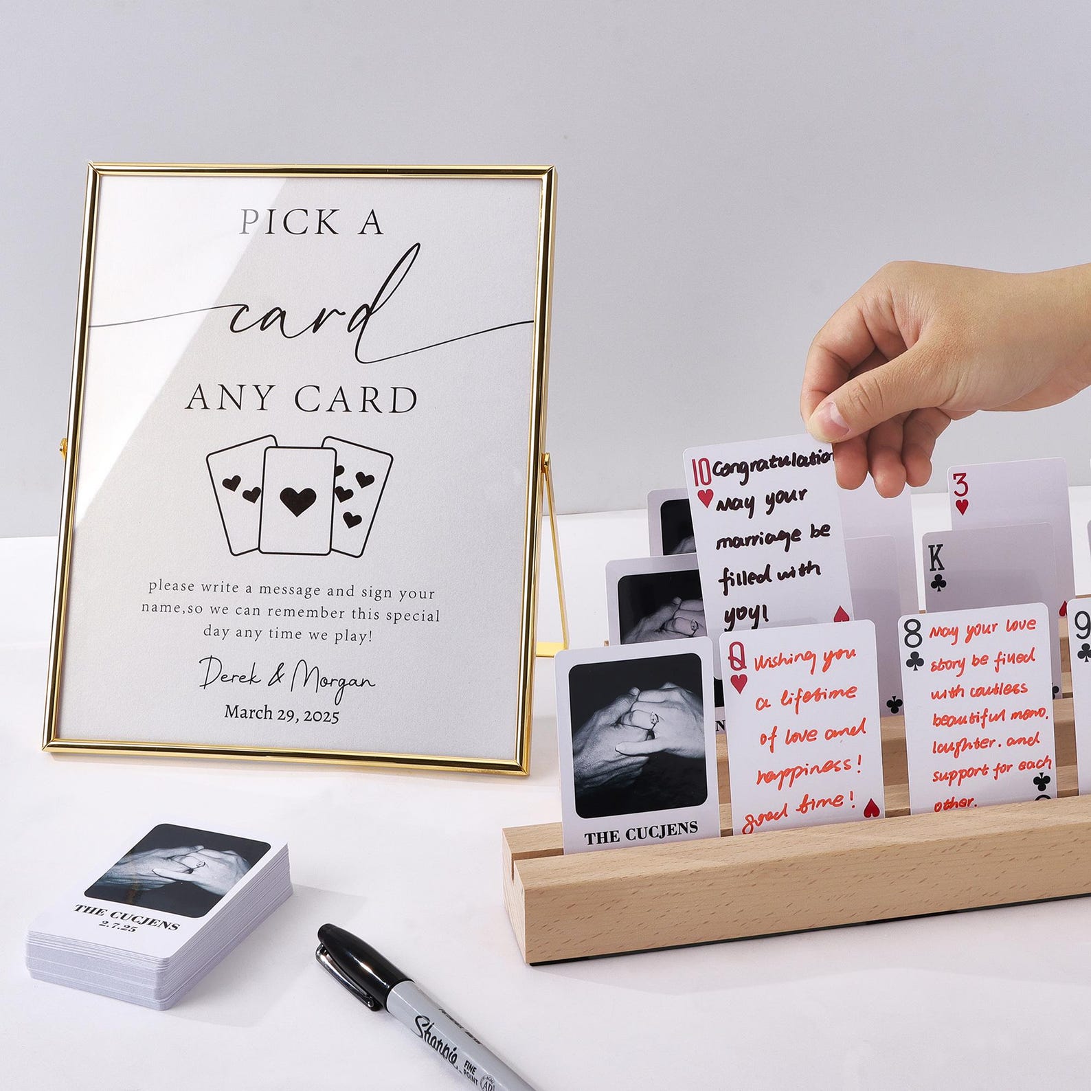 Custom Guest Book Playing Cards, Blank Playing Cards, Wedding Guest ...