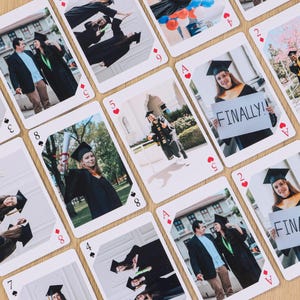 2025 Gift Cards For Graduate, Custom College Photo Playing Cards, Deck of Cards, Gift For High School, College Graduation