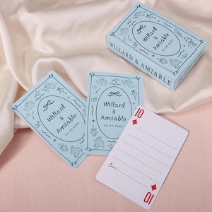 Wedding Playing Cards, Blank Playing Cards, Wedding Guest Book Alternative, Guest Cards Deck with Paper Box, Wedding Favors