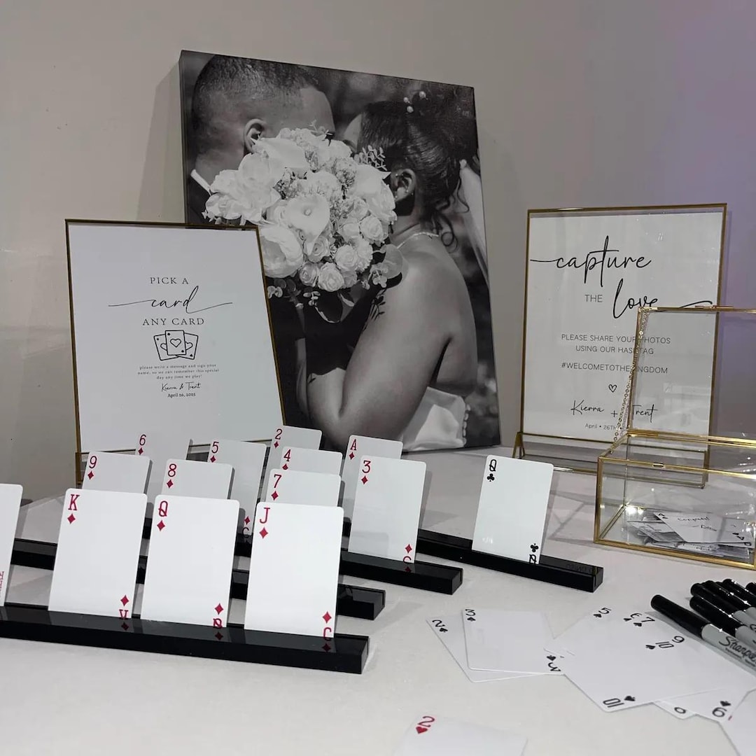 Custom Guest Book Playing Cards, Blank Playing Cards for Writing ...