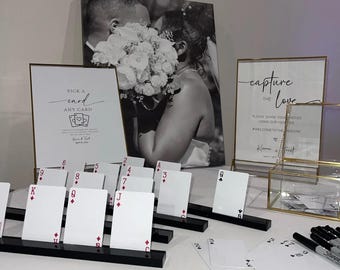 Custom Guest Book Playing Cards, Blank Playing Cards for Writing, Wedding Guest Book Alternative, Couple&#39;s Photo Cards