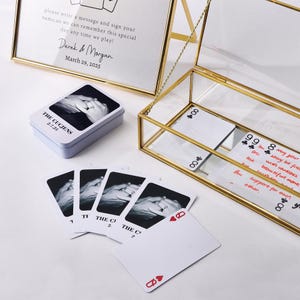 Cartes à jouer pour mariage Livre d'or | Jeu de cartes Livre d'or | Cartes à jouer vierges | Cartes à jouer personnalisées avec photo