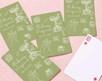 Individuelle Hochzeitsspielkarten, Blanko Spielkarten, Hochzeitsgästebuch Alternative, Hochzeitsgeschenke